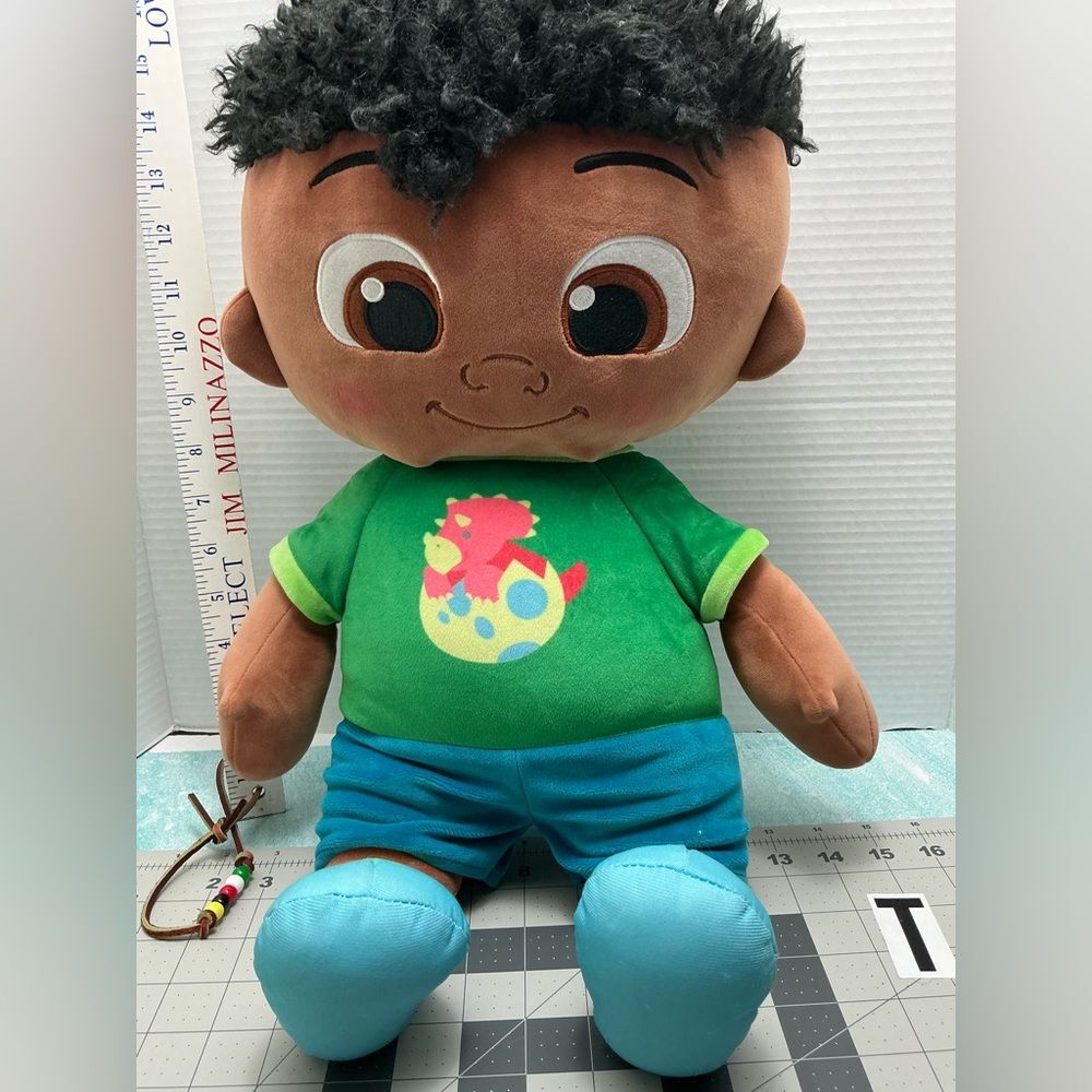 Cocomelon my friend Cody 22’ jumbo Plush Toy with‎ Green Shirt and Blue Shorts